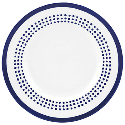 kate spade new york Charlotte Street East Accent Plate, White/Blue, Dia.23cm kate spade new york Charlotte Street East Accent Plate, White/Blue, Dia.23cm